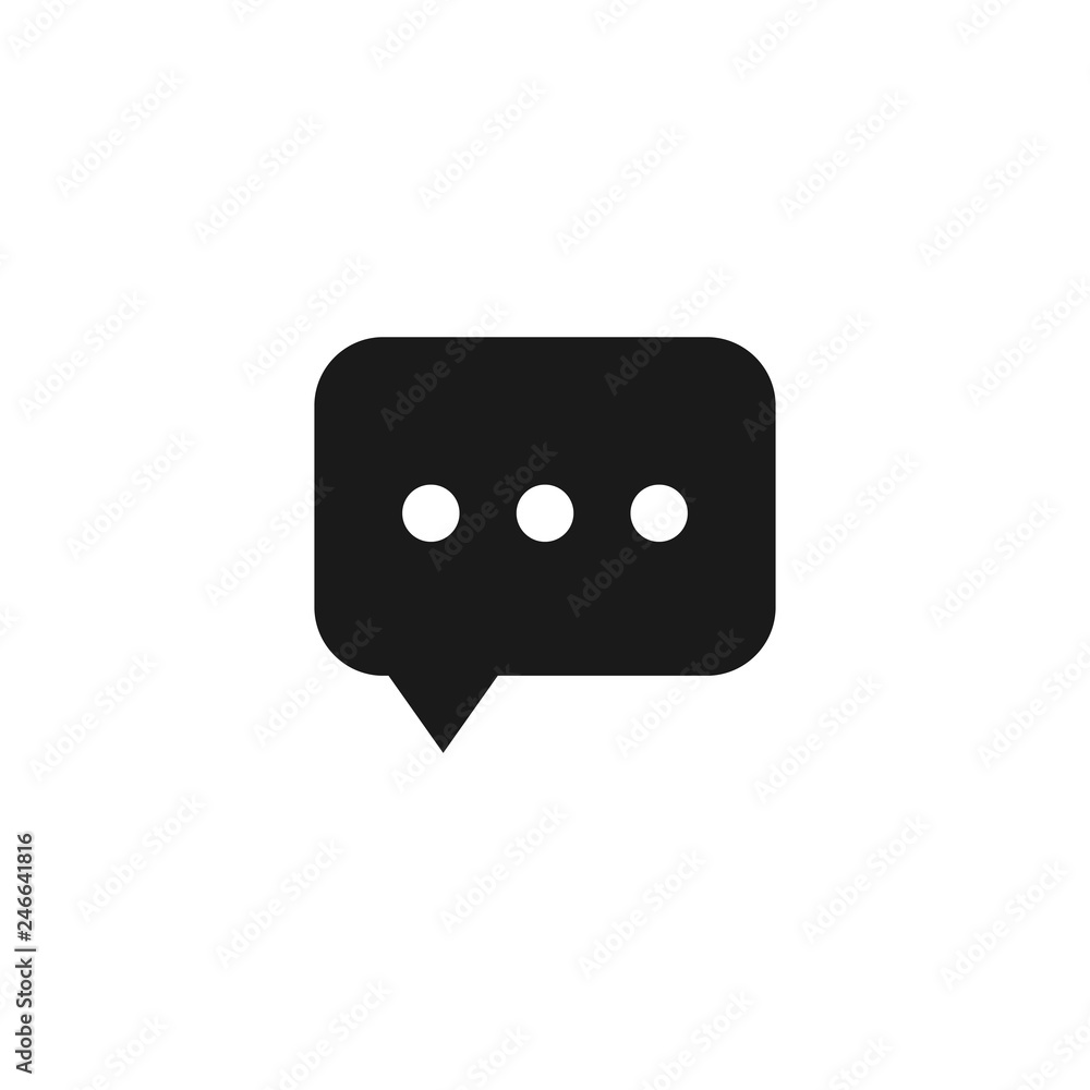 Chat icon vector. Chat Icon in trendy flat style isolated on white background. Speech bubble symbol for web design Chat icon vector. Chat Icon in trendy flat style isolated on white background. Speech bubble symbol for web design