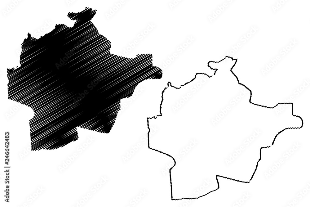 Haut-Lomami Province (Democratic Republic of the Congo, DR Congo, DRC, Congo-Kinshasa) map vector illustration, scribble sketch Haut - Lomami map