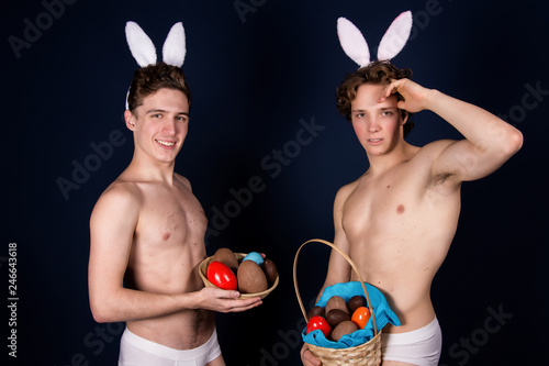 Easter. Two sexy funny guys. 