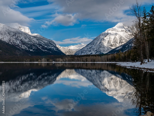 Mount Cannon and Mount Vaught in Full Reflection on Lake McDonald photo