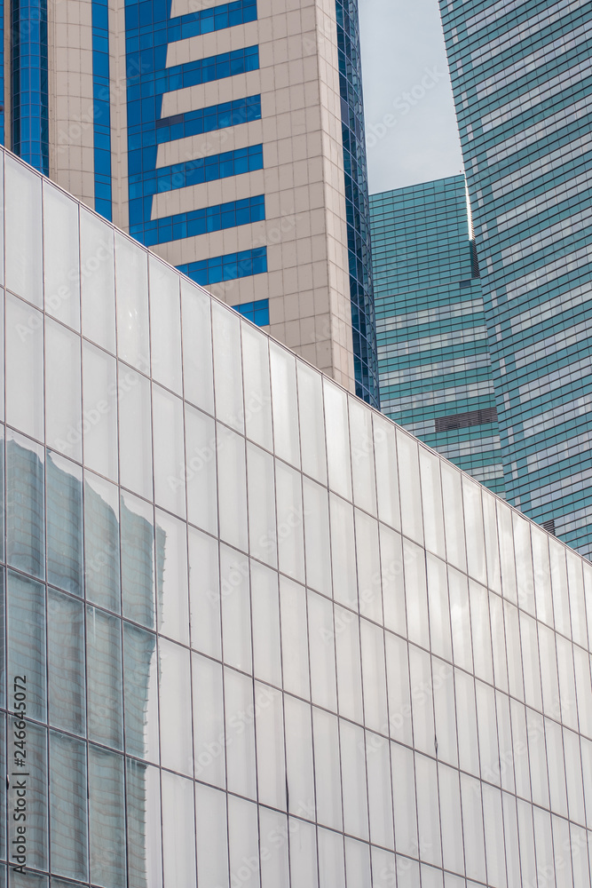 Obraz premium skyscraper windows, multistory building