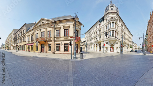 Łódź, Poland - Piotrkowska street. 
