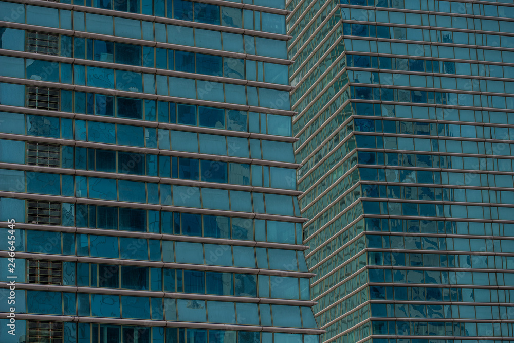 skyscraper windows, multistory building