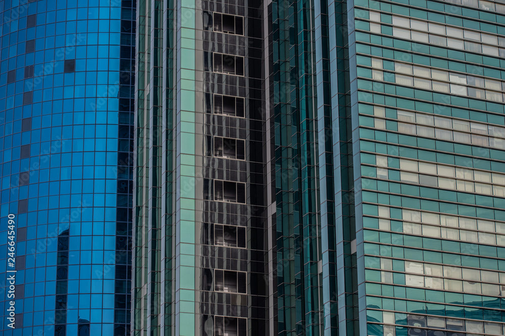 Fototapeta premium skyscraper windows, multistory building