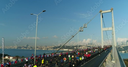Istanbul Bosphorus Bridge Eurasia Marathon Aerial View 7 photo