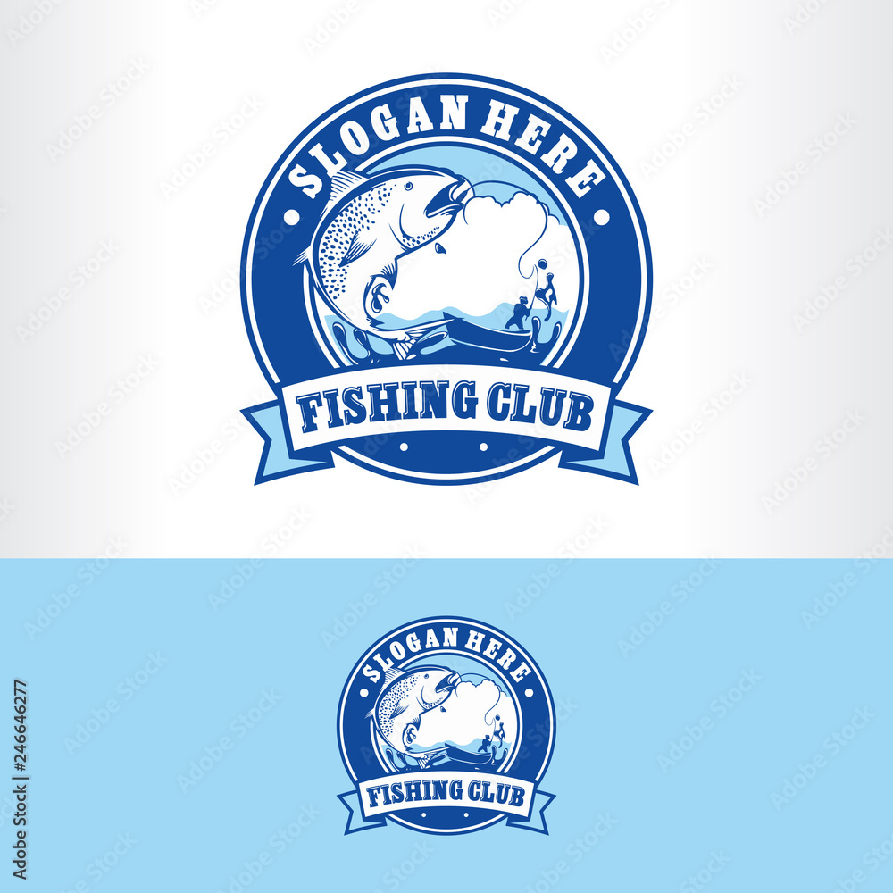 Fototapeta premium Fishing Club Logo