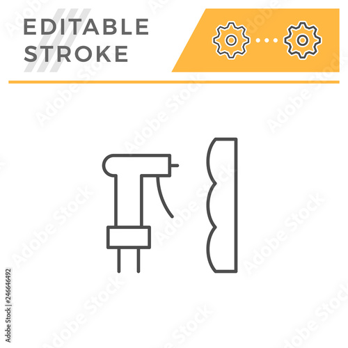 Foam insulation line icon