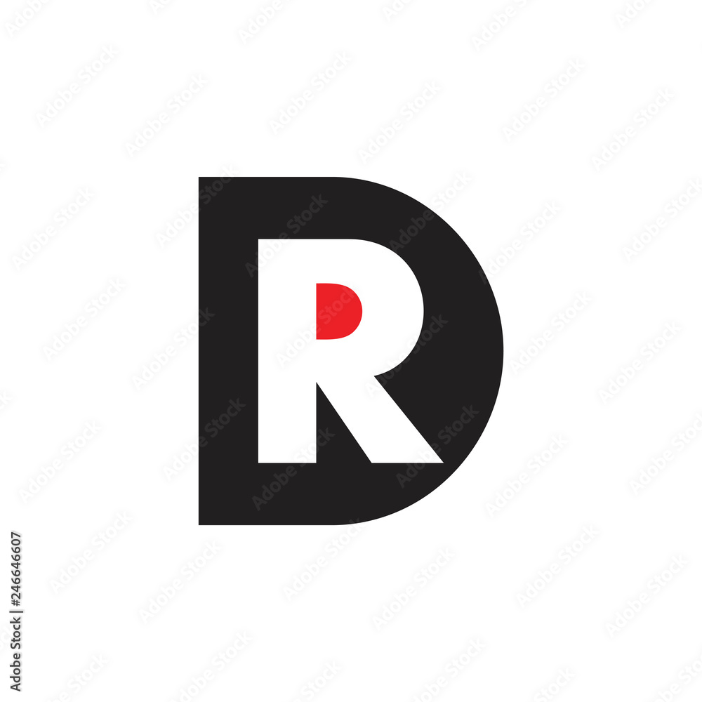 letters dr simple negative space logo letters dr simple negative space logo