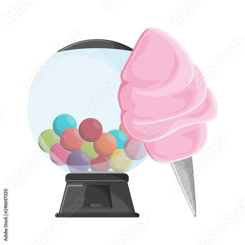 sugar cotton and gums dispenser