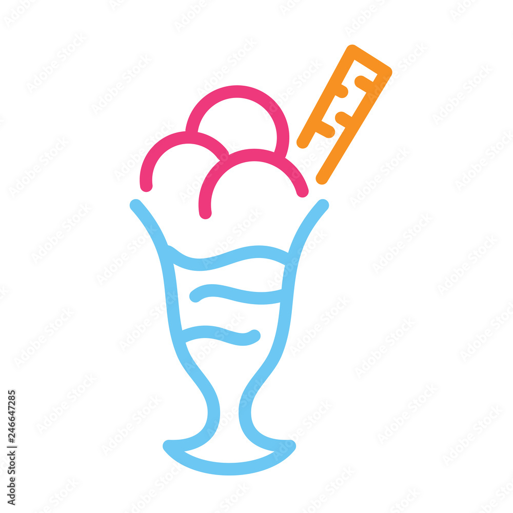 ice cream logo, with topping on ice cream pink ice cream logo, with topping on ice cream pink