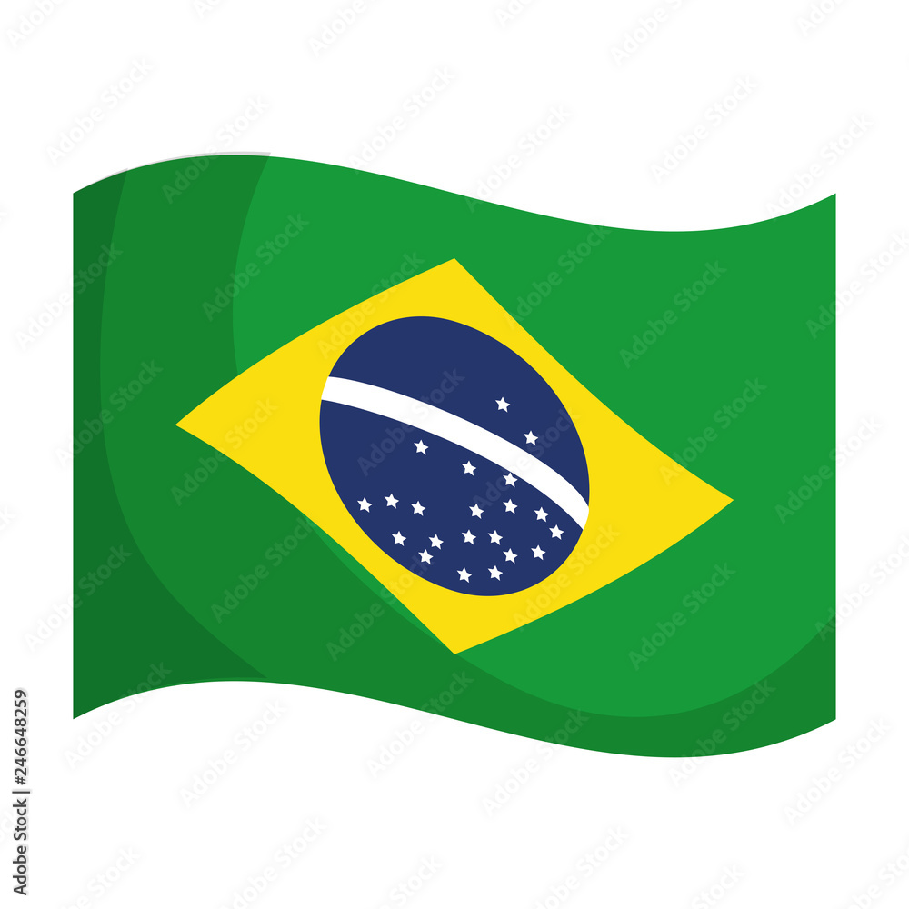 Fototapeta premium brazilian flag isolated icon