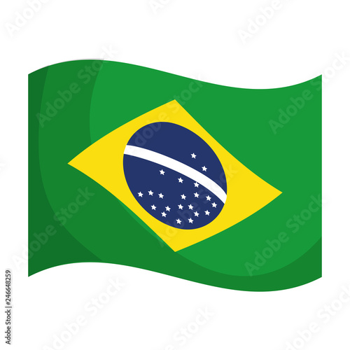 brazilian flag isolated icon