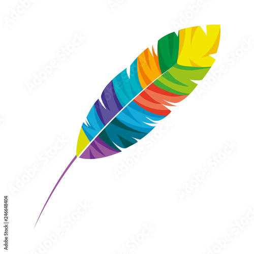feather exotic colors icon