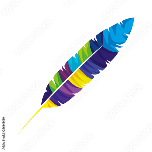 feather exotic colors icon