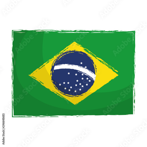 brazilian flag isolated icon