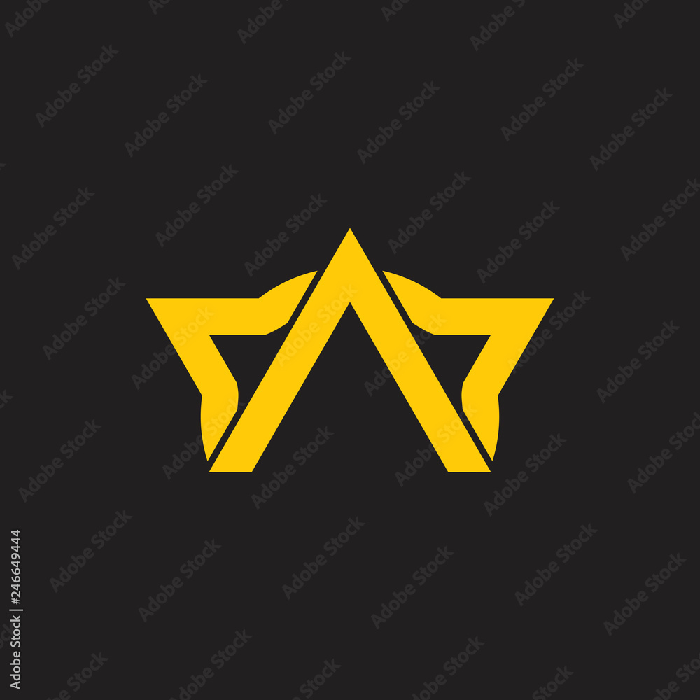 letter a arrow up simple geometric logo