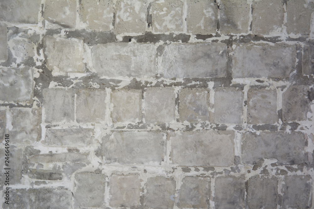 Fototapeta premium old brick gray wall texture background