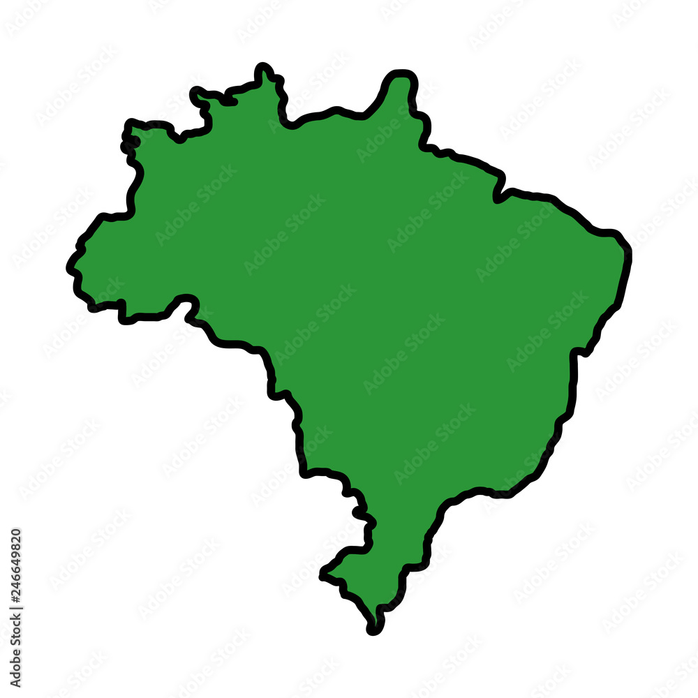 brazilian map isolated icon