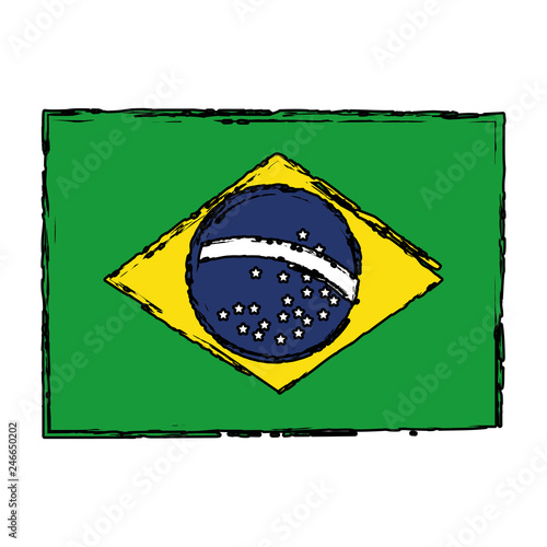 brazilian flag isolated icon