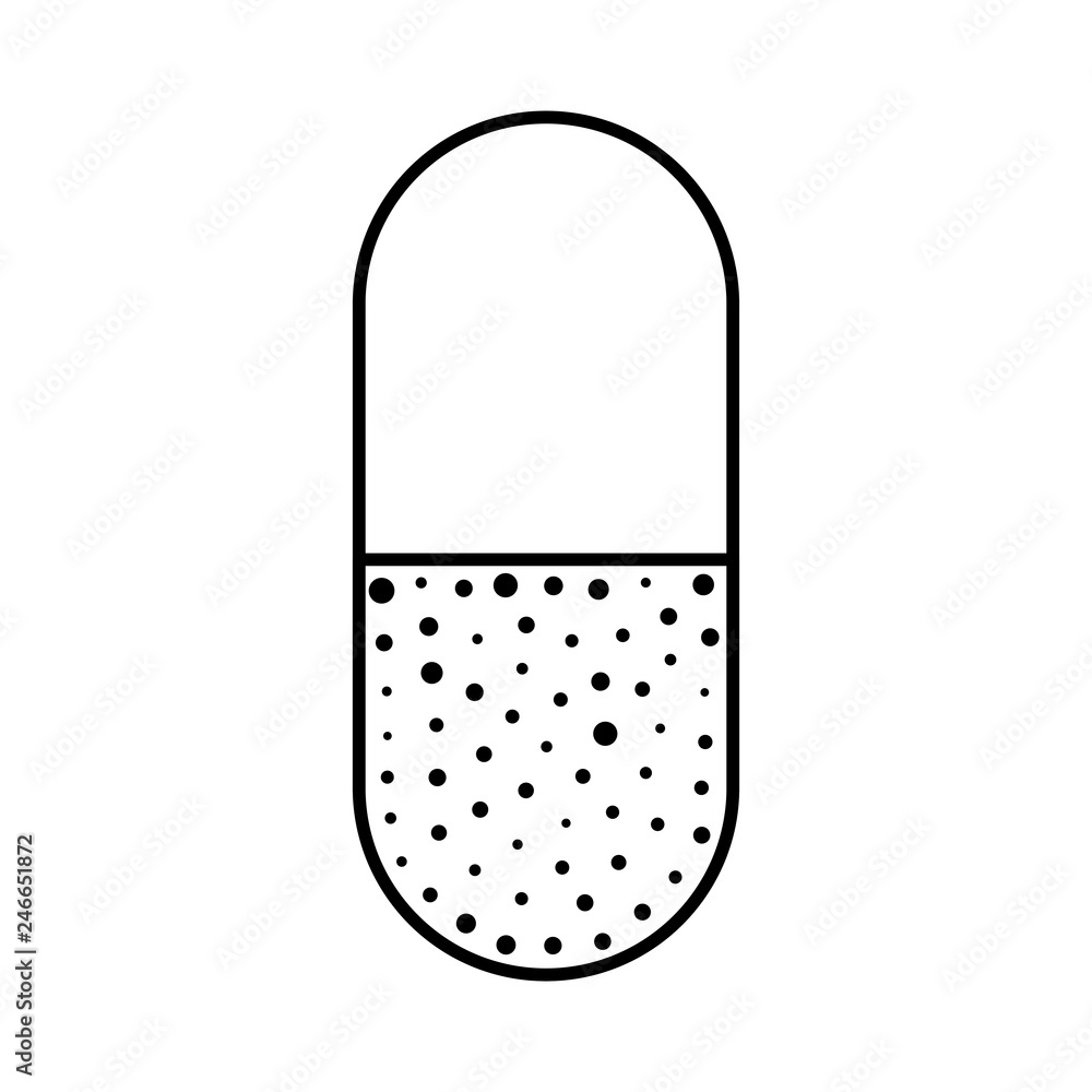medical capsule isolated icon