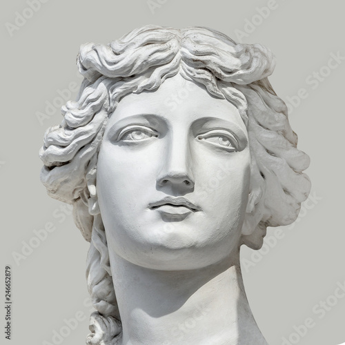 Portrait of young sensual Roman Renaissance Era woman in Vienna, Austria, details, closeup, even background