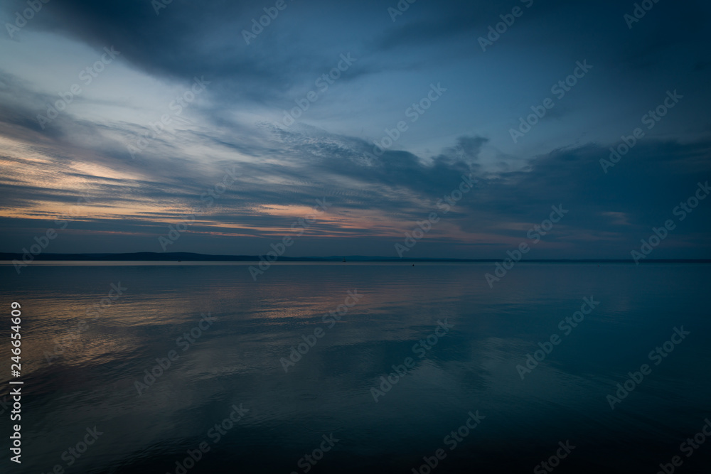 lake Balaton Hungary at night