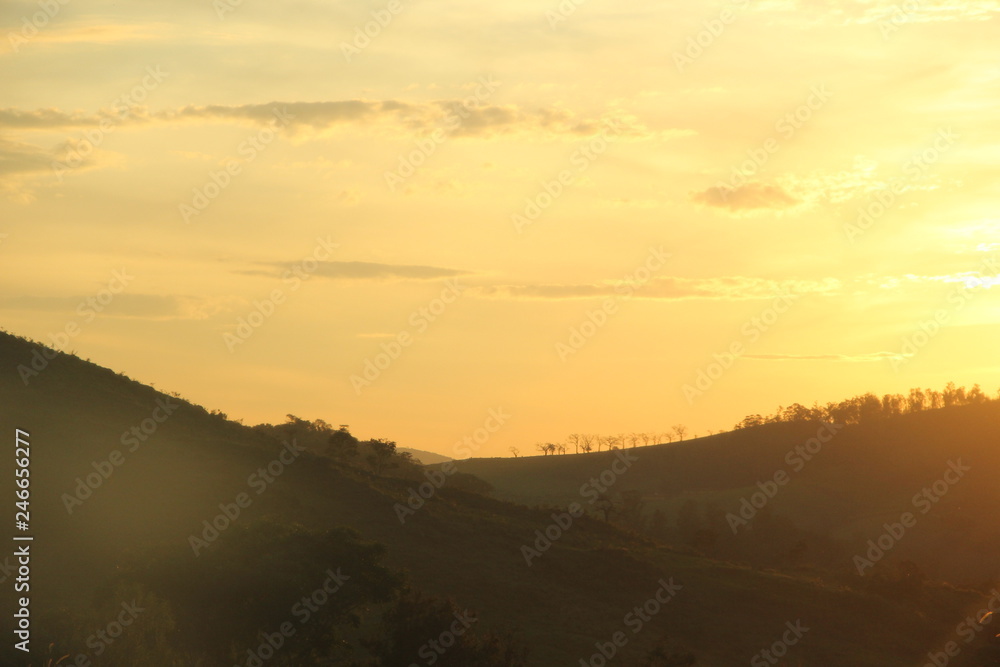 Pôr do sol em Monte Alegre do Sul