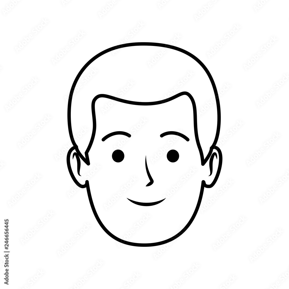 young man head avatar character young man head avatar character