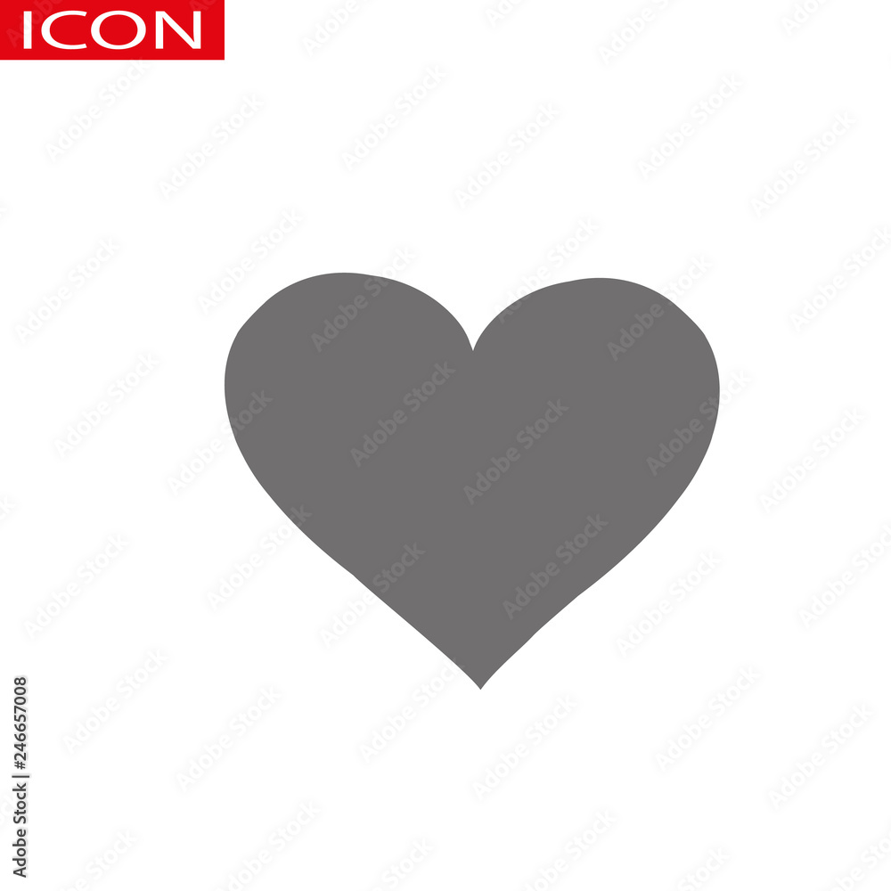 Heart Icon Vector. Perfect Love symbol. Valentine s Day sign, emblem isolated on white background with shadow, Flat style for graphic and web design, logo. Heart Icon Vector. Perfect Love symbol. Valentine s Day sign, emblem isolated on white background with shadow, Flat style for graphic and web design, logo.