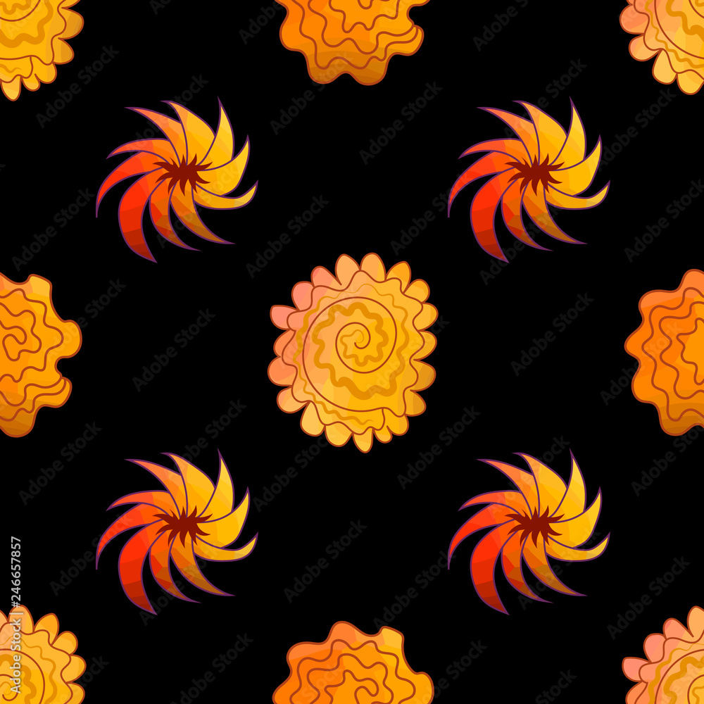 Seamless pattern with beautiful flowers. Seamless pattern with beautiful flowers.