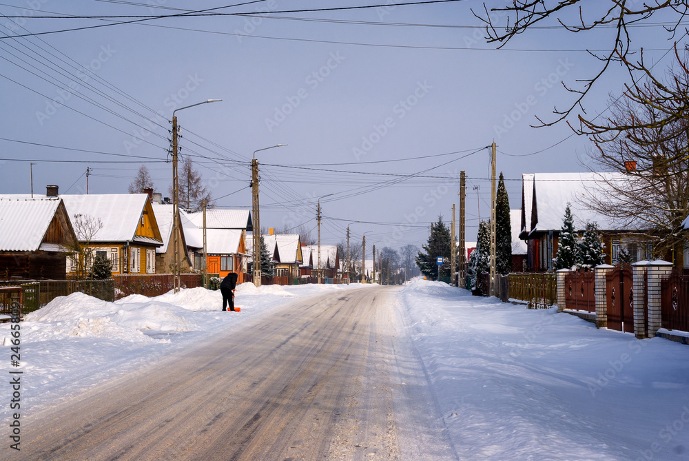 Fototapeta premium Architektura drewniana Podlasia - Kraina Otwartych Okiennic