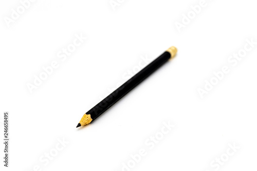 ฺBlack pencil isolated on white background