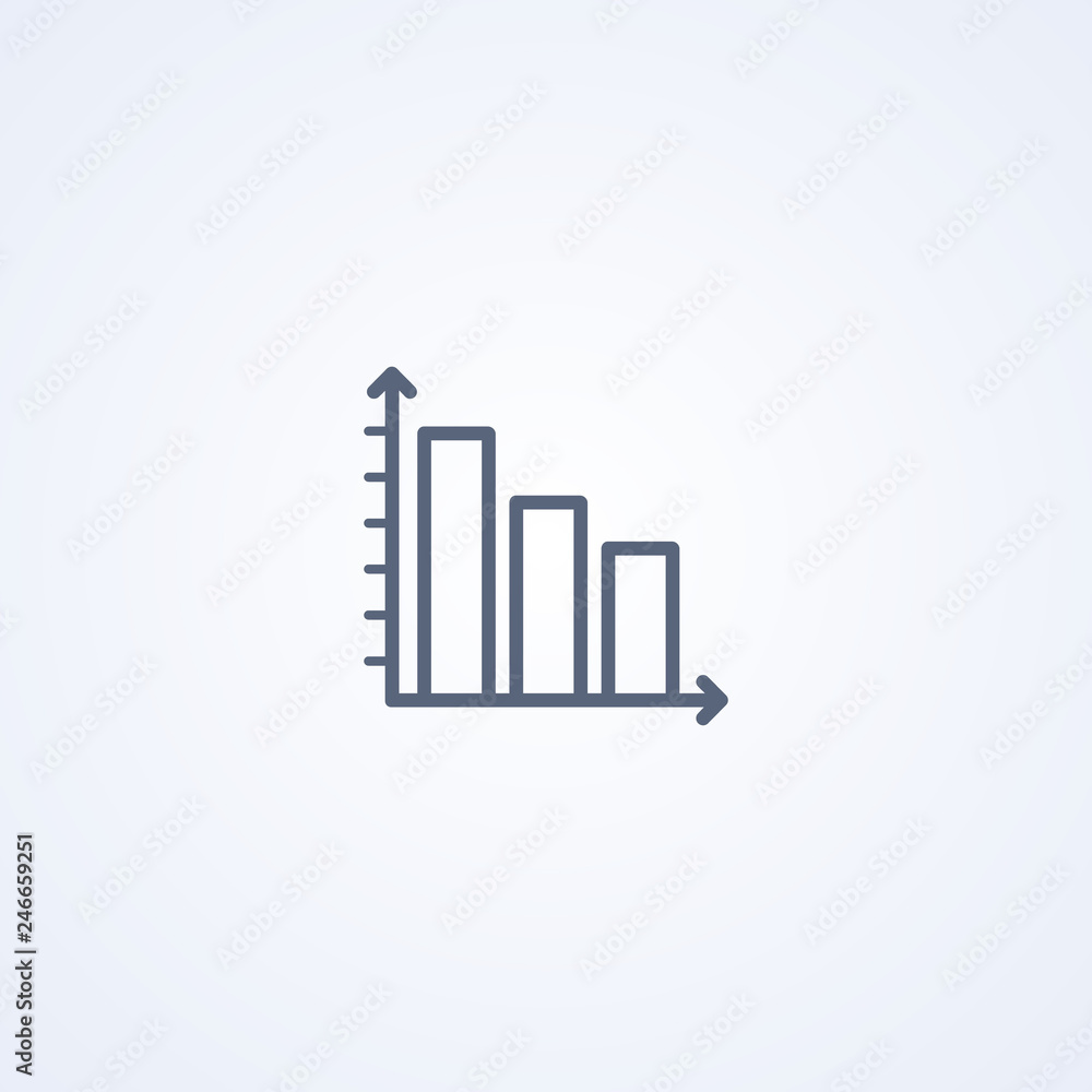 Graphic, chart, vector best gray line icon Graphic, chart, vector best gray line icon