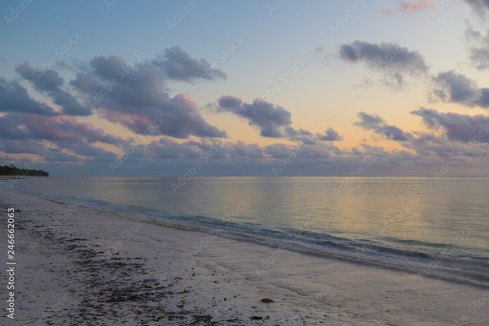 Obraz premium Zanzibar, landscape sea, beach, sunset