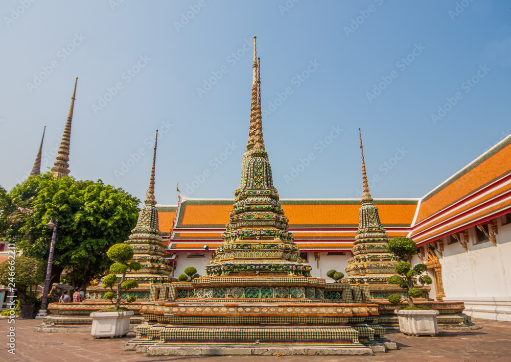 Fototapeta premium Bangkok, Thailand - the Grand Palace is a complex of buildings at the heart of Bangkok, composed by dozens of temples and buildings