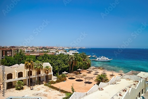 View of the Egyptian Hurghada at the Red Sea.