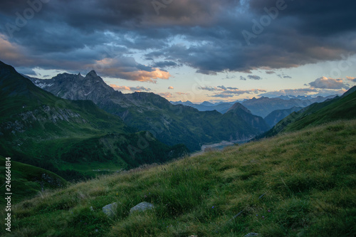 sunset in the mountains