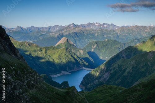 lake in the swiss alps