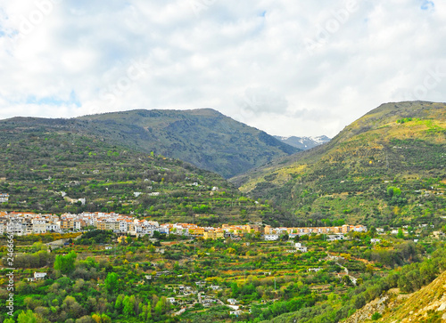 Lanjarón, a village of the famous region of Alpujarra in the province of Granada, Andalusia, Spain