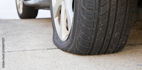 Obraz na plátně Close Up Flat Tire