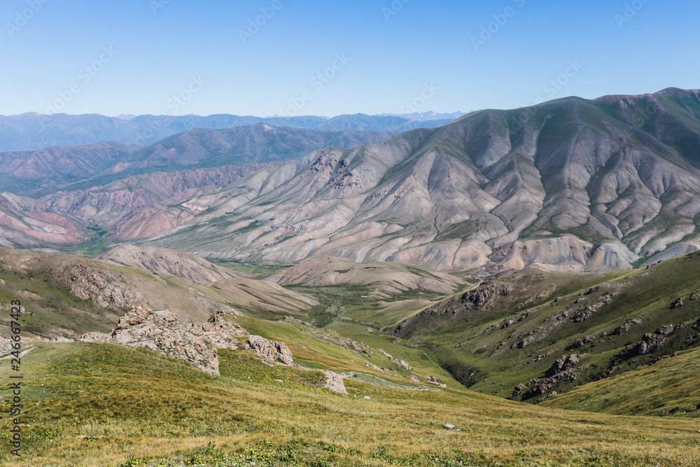 Scenic landscapes in Kochkor Kyrgzstan