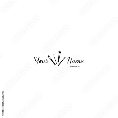 Logo makeup artist. Vector