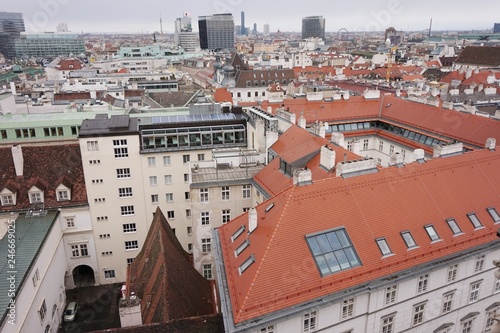 View of Vienna from above. Winter.