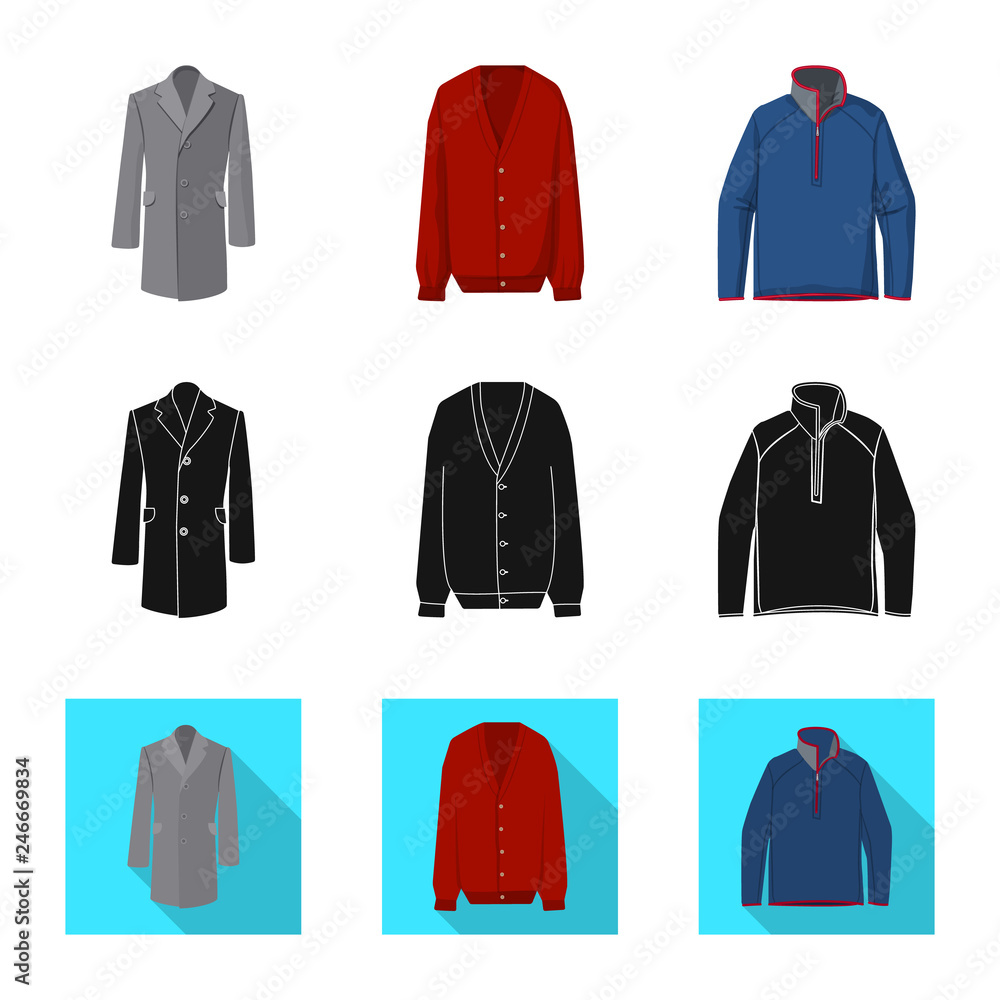 Vector design of man and clothing symbol. Set of man and wear stock symbol for web. Vector design of man and clothing symbol. Set of man and wear stock symbol for web.