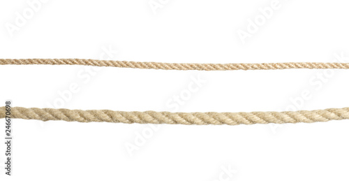 Old ropes on white background. Simple design