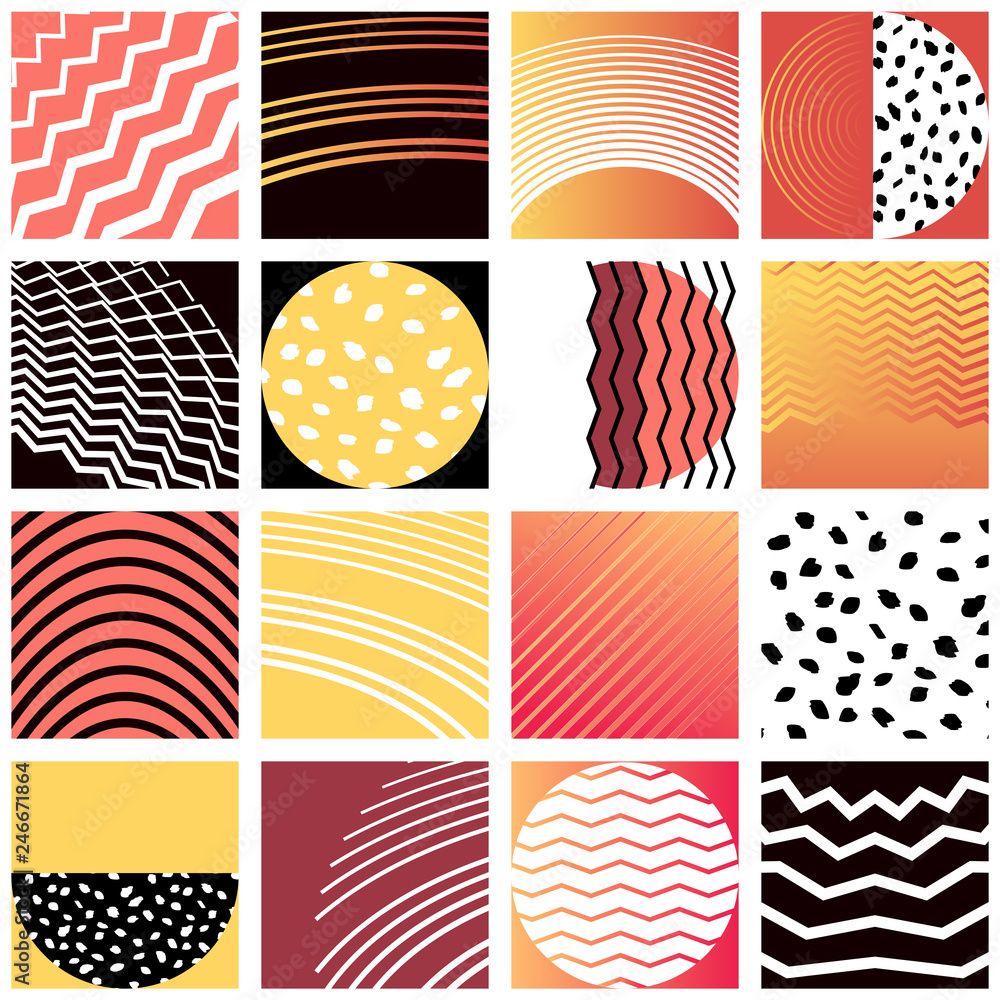 Obraz premium simple trend graphic geometry with gradients. Vector modern cover design