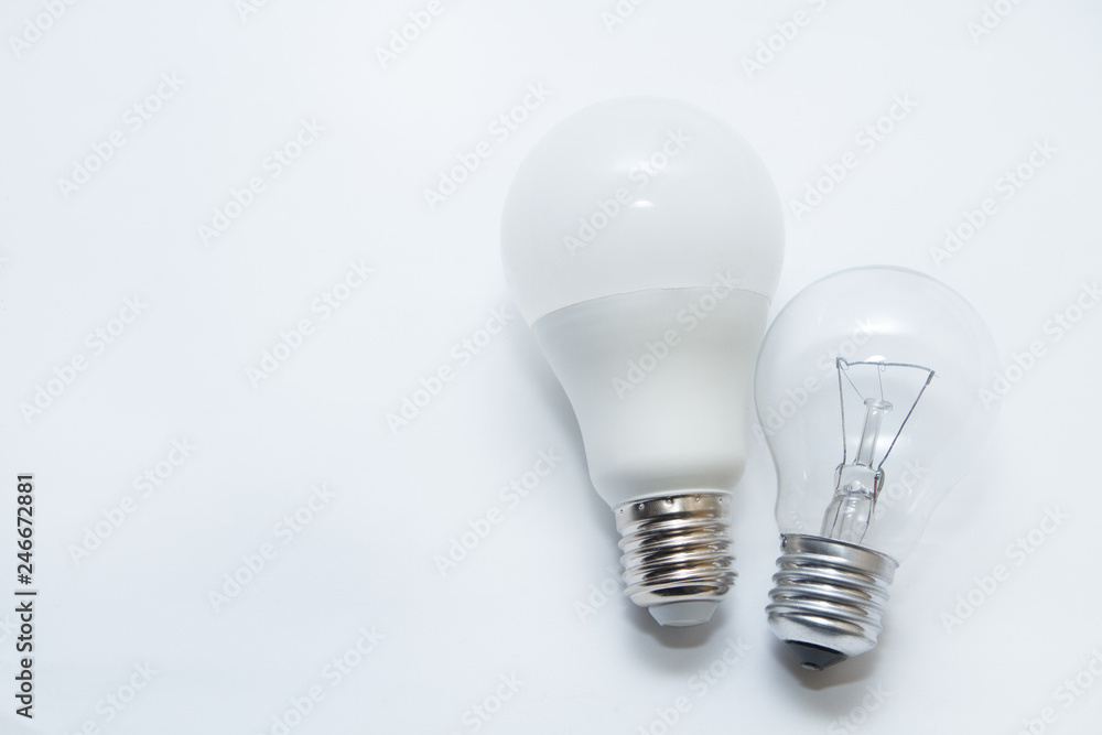 Light bulb on a gray background. Light bulb on a gray background.