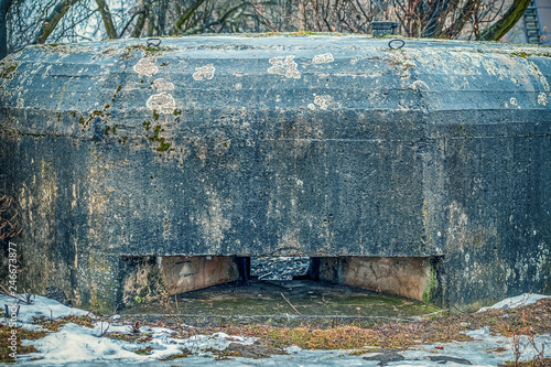 fire point of the old concrete shelter during the Second World War. second front photo