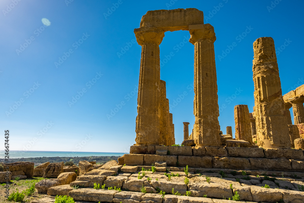 Ancient greek Temple of Juno, Agrigento, Sicily