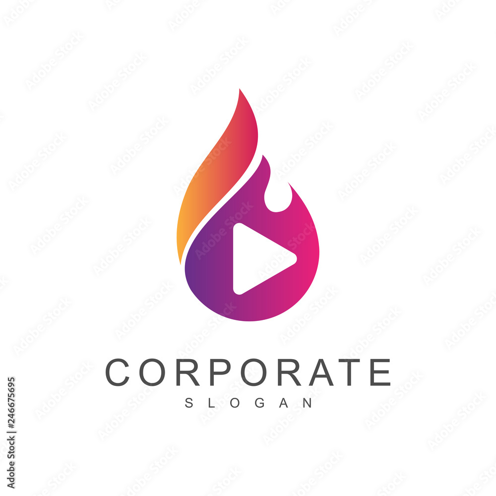 Fire Play Logo, Hot Play Logo Fire Play Logo, Hot Play Logo